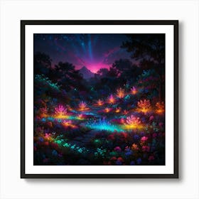 Night In The Forest 11 Art Print