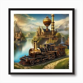 Steam Train 1 Art Print