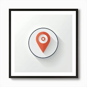 Map Pin Icon 3 Art Print