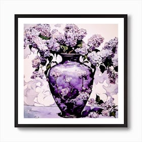 Lilacs In A Vase Art Print
