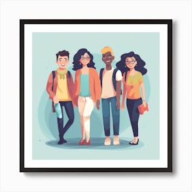 Group Of Friends 1 Art Print