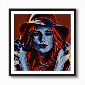 Woman In A Hat 1 Art Print