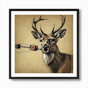 Deer With Bow And Arrow Art Print