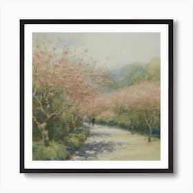 Osmanthus Garden Painting Chinese Watercolour Pa Art Print