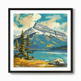 Mountain Landscape Painting 2 Art Print