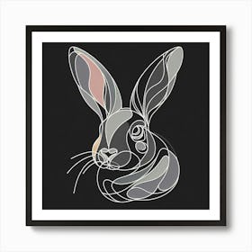 Rabbit Head Art Print