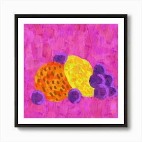 Oranges And Grapes Art Print
