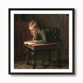 Boy Reading Art Print