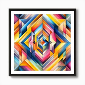 Abstract Colorful Geometric Pattern Art Print