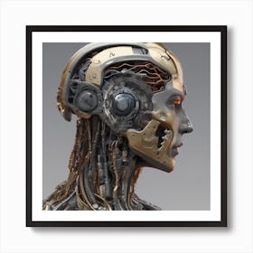 Portrait Of A Robot Art Print