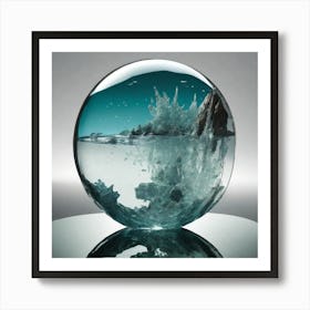 Ocean In A Glass Ball Art Print