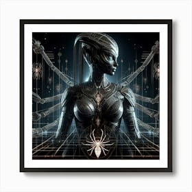 Cybernetic Woman Art Print