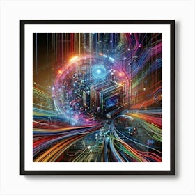 Digital Orb Art Print