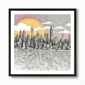 New York City Skyline 108 Art Print