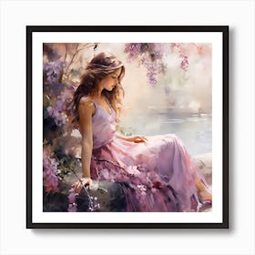 Enchanted Reverie: Sensuous Brushstrokes in Bloom Art Print