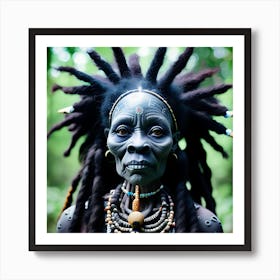 African Woman With Dreadlocks 1 Art Print