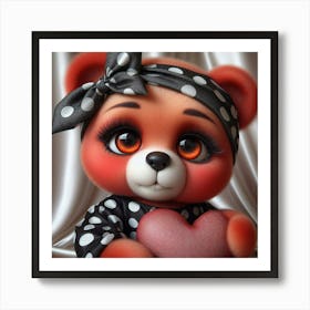 Teddy Bear With Heart 6 Art Print