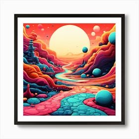 Abstract Retro Bizarre Surrealism Art Print