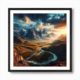 Landscape Hd Wallpaper Art Print