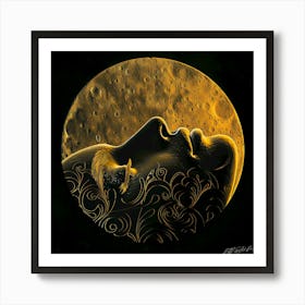 Lunar Phases - Moon Shines Art Print