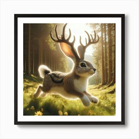 Hare In The Woods 1 Art Print