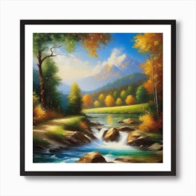 Autumn River 8 Art Print