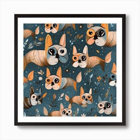 French Bulldogs Art Print