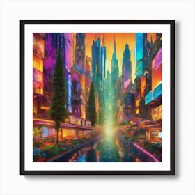 Futuristic Cityscape Art Print