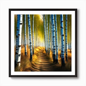 Birch Trees 34 Art Print