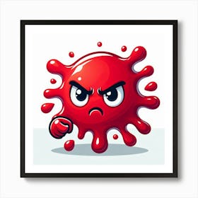 Cartoon Virus Vector Illustration Art Print