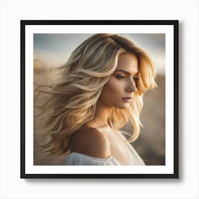 Blond Hair Art Print