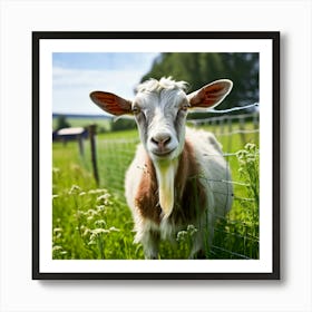 Grass Ecology Pasture Cattle Farmer Tour Tourism Country Rural Green Goat Farm Eco White (2) Art Print