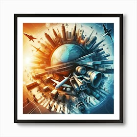 Explore The World Of Airports And Travel Art Print