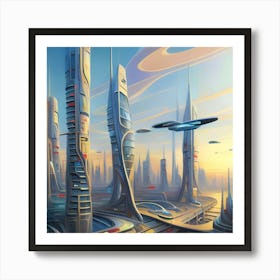 Futuristic City Art Print