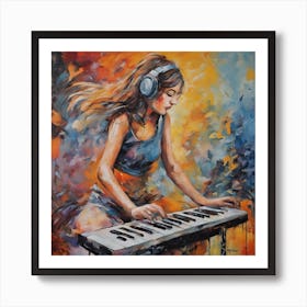 Music Girl Art Print