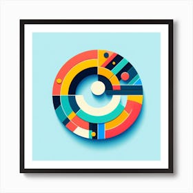 Abstract Geometric Circle Art Print