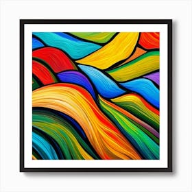 Abstract Painting Mass Waves Art Print