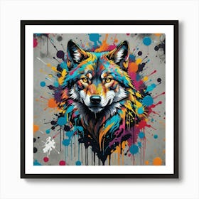 Wolf Painting Art Print