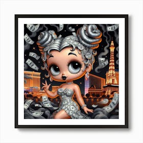 Betty Boop taken over Las Vegas Art Print