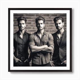 Three Handsome Young Men Art Print
