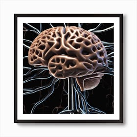 Brain With Wires 15 Art Print