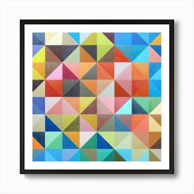 Squares and triangles in harmony 8 Art Print