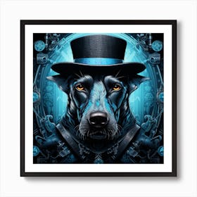 Steampunk Dog 3 Art Print