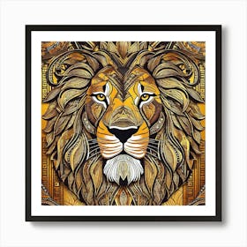 Lion Head 38 Art Print