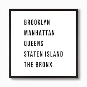 The Five Boroughs Of New York  Póster