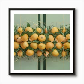 Oranges On A Wall Art Print