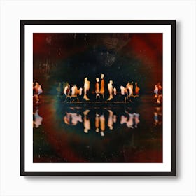 Abstract In The Night Square Art Print