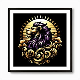 Golden Lion 5 Art Print