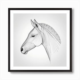 Horse Head Vector Illustration Art Print