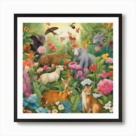 Jungle Animals Art Print